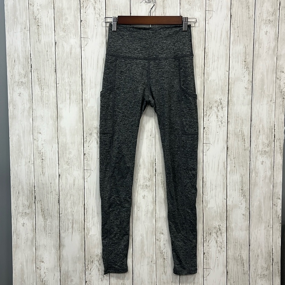 American Eagle Aerie Chill Play Move Heather Space Gray Leggings Size Small